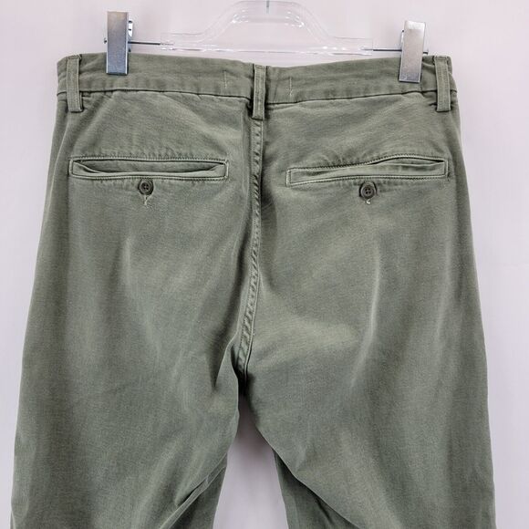 AMO Easy Trousers In Surplus Green Size 28 Womens Cropped Straight Leg High Rise - Picture 6 of 13